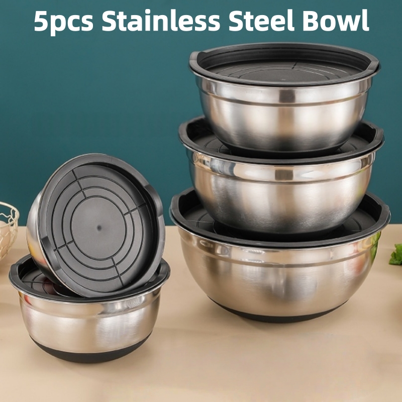 5pcs Set Stainless Steel Mixin - Baking Kitchen Set 评论和价格