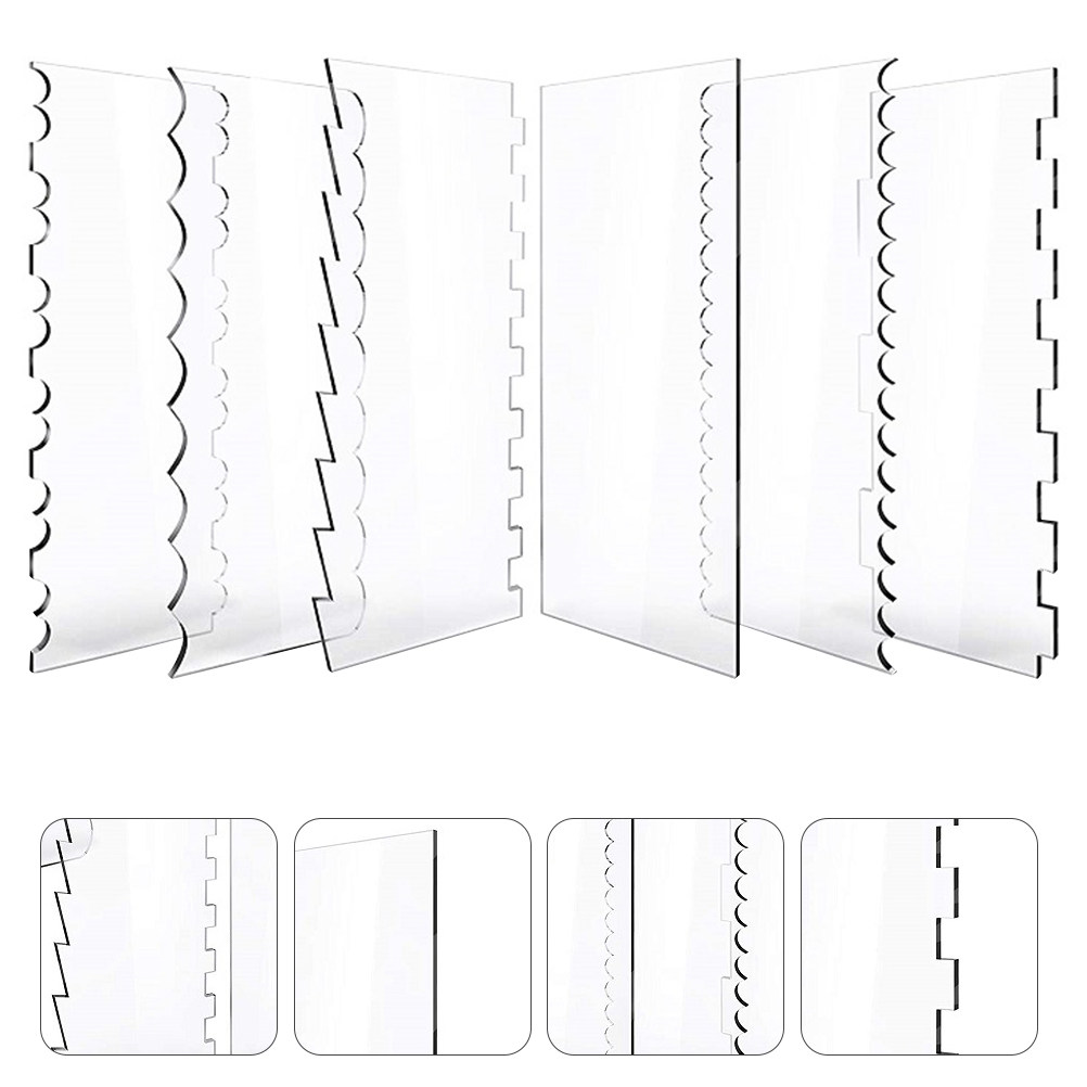 6Pcs Transparent Acrylic Cake  - Baking Kitchen Set 评论和价格